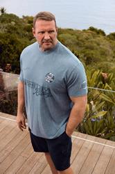 BadRhino Big & Tall Blue Acid Wash Shelby Graphic T-Shirt | BadRhino 3