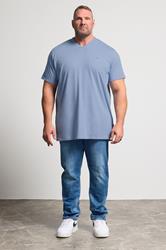 BadRhino Big & Tall Navy Blue 5 Pack Extra Long V-Neck T-Shirts | BadRhino 4