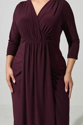 YOURS LONDON Plus Size Purple Maxi Drape Dress | Yours Clothing 4