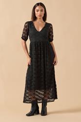 PixieGirl Petite Women's Black Lace Midi Tea Dress | PixieGirl 3