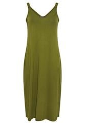 YOURS vestido midi verde para poner y listo