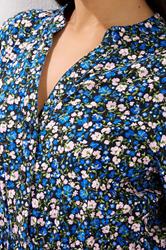 M&Co Petite Women's Blue Ditsy Floral Tiered Maxi Dress | M&Co 5