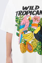 LIMITED COLLECTION Plus Size White Tropical T-Shirt Dress | Yours Clothing 4