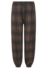 PixieGirl Petite Women's Brown Check Balloon Trousers | PixieGirl 5