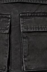 BadRhino Big & Tall Black Acid Washed Cargo Shorts | BadRhino 8