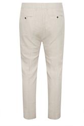 BadRhino Tailoring Big & Tall Oatmeal Brown Linen Suit Trousers | BadRhino 8