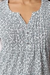 M&Co 2 PACK Navy Blue Floral Cotton Sleeveless Henley Tops | M&Co 6