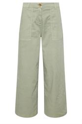 M&Co Petite Sage Green Midrise Wide Leg Cargo Trousers