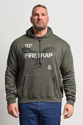 FIRETRAP Big & Tall Khaki Green Hawk Hoodie | BadRhino 3
