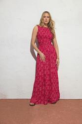 LTS Tall Women's Pink Paisley Shirred Maxi Dress | Long Tall Sally 3