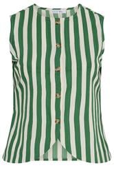 LIMITED COLLECTION Plus Size Green & White Stripe Waistcoat | Yours Clothing 5