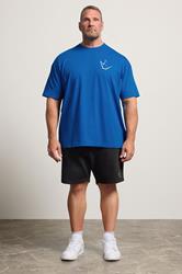 IronRhino Big & Tall Cobalt Blue Old English Logo T-Shirt | BadRhino 1