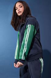 PixieGirl Petite Women's Navy Blue & Forest Green Side Stripe Jacket | PixieGirl 3