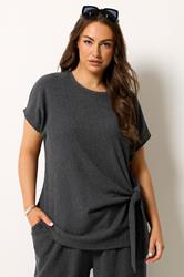YOURS Plus Size Grey Side Knot T-Shirt 3