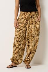 PixieGirl Petite Women's Brown Tie Dye Balloon Trousers | PixieGirl 1