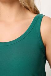 YOURS Plus Size Green Basic Core Vest Top | Yours Clothing 4