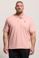 LYLE & SCOTT Big & Tall Grapefruit Pink Core Polo Shirt | BadRhino 1