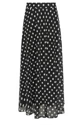 LTS Tall Women's Black Polka Dot Mesh Midi Skirt | Long Tall Sally 5