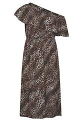 LIMITED COLLECTION Plus Size Brown Leopard Frill Dress | Yours Clothing 5