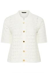 LIMITED COLLECTION Curve White Crochet Shirt