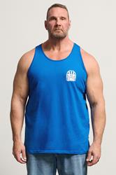 BadRhino Big & Tall Blue 'Good Vibes High Tides' Vest Top | BadRhino 1