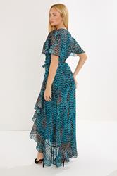 STAR Blue Printed Wrap Dress | StarByJM 2