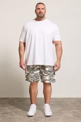 KAM Charcoal Grey Camo Cargo Shorts | BadRhino 1