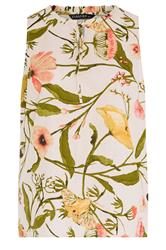 EVANS Plus Size Natural Floral Print Swing Vest Top | Evans 5