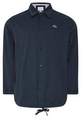 JACK & JONES Big & Tall Navy Blue Button Up Jacket | BadRhino 4