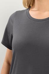 YOURS Plus Size Stone Grey Core T-Shirt | Yours Clothing 4