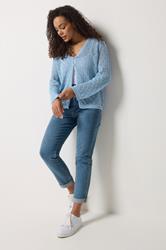 M&Co Blue Pointelle Detail Cardigan | M&Co  1