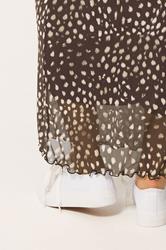 M&Co Brown Animal Print Mesh Maxi Skirt | M&Co 4