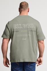 JACK & JONES Big & Tall Vetiver Green Basic T-Shirt | BadRhino 2