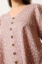 YOURS Plus Size Pink Floral Button Front Top | Yours Clothing 4