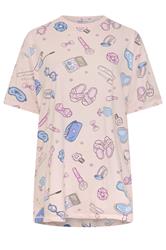 YOURS Plus Size Pink Girly Print T-Shirt Nightdress | Yours Clothing 5