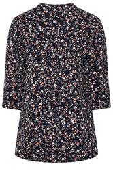 YOURS Plus Size Black Floral Shirt | Yours Clothing 6