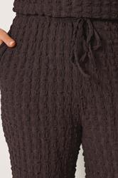 YOURS Plus Size Set Chocolate Brown Set Bubble Textured Top & Trousers | Yours Clothing 6