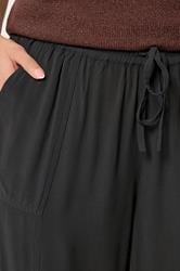 YOURS Plus Size Black Chambray Barrel Trousers | Yours Clothing 4