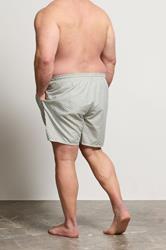 BadRhino Big & Tall Green & White Geometric Swim Shorts | BadRhino 4