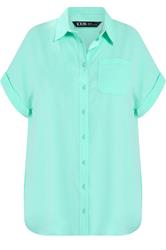 YOURS Curve Blue Grown On Sleeve Shirt