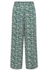 M&Co Green Abstract Print Wide Leg Trousers | M&Co 5