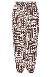 PixieGirl Petite Brown Abstract Harem Trousers