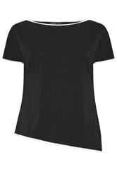 LIMITED COLLECTION Plus Size Black Contrast Trim Top | Yours Clothing 5