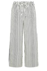 YOURS Plus Size White Stripe Paper Bag Waist Trousers | Yours Clothing 5
