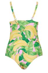 LIMITED COLLECTION Plus Size Pink Tropical Leaf & Banana Print Swimsuit | Yours Clothing 8