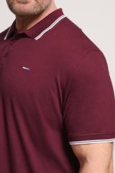 BadRhino Big & Tall Burgundy Red Tipped Polo Shirt | BadRhino 4