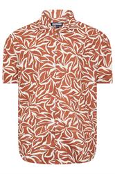 BadRhino Big & Tall Clay Orange Leaf Print Shirt | BadRhino 7
