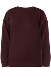 LTS Tall Women's Dark Cherry Red Crew Neck Sweatshirt | Long Tall Sally 5