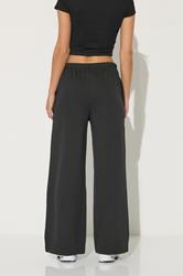 PixieGirl Petite Women's Black Drawstring Wide Leg Joggers | PixieGirl 2