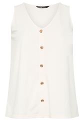 YOURS witte tanktop met schelpdetail